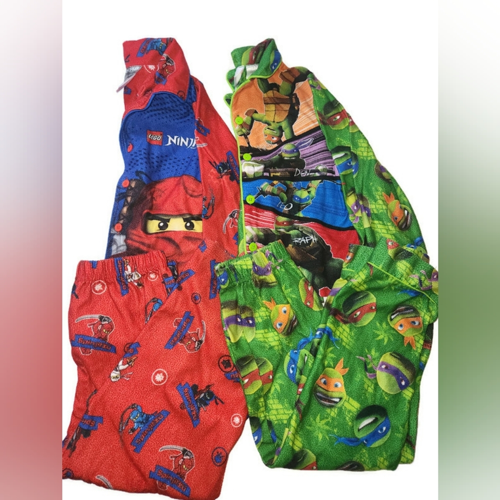 Ninjago and Ninja Turtles 2 PC. Pajama Sets size 6/7 boys